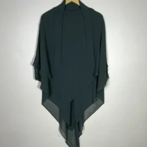 Bottle Green-Two Layer Khimar Set